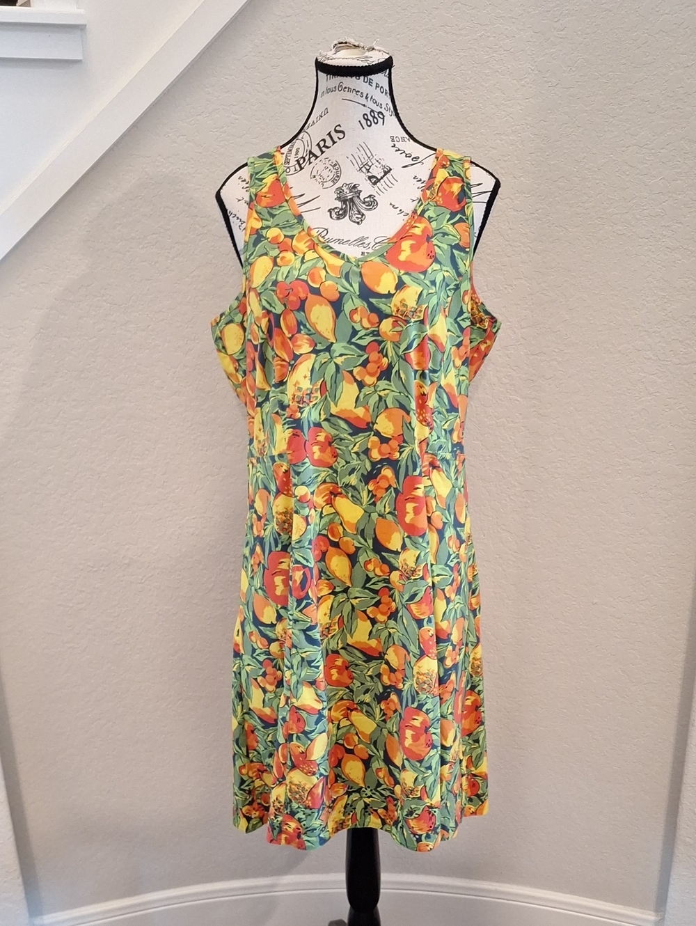 Toad & Co. Sleeveless Sport Dress In Citrus Print Size L - Picture 2 of 13